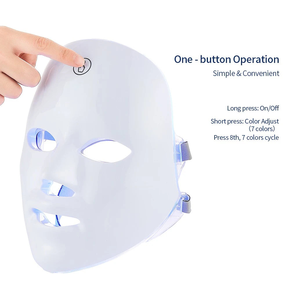 LumiGlow Pro - 7-in-1 LED Therapiemasker voor Professionele Huidverjonging