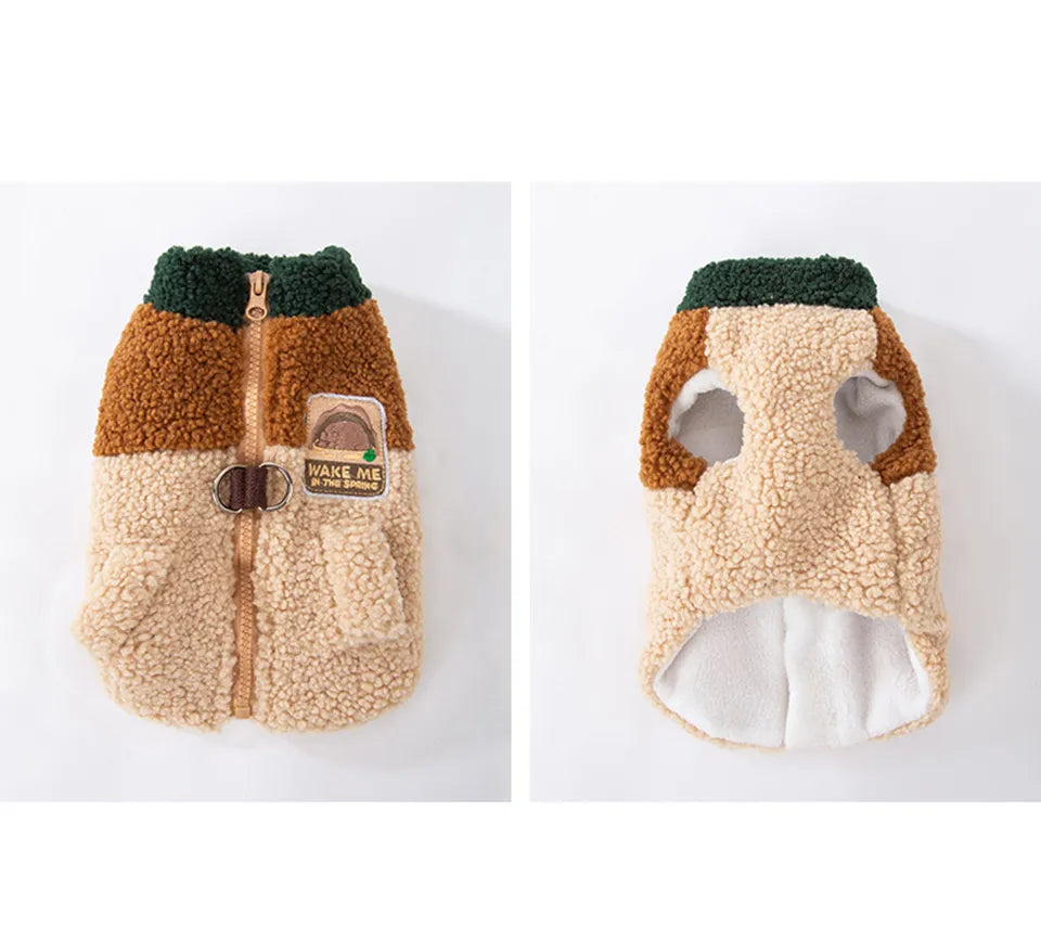Bruine Jas Voor Huisdieren Voor Herfst En Winter - Tweebenig Vest