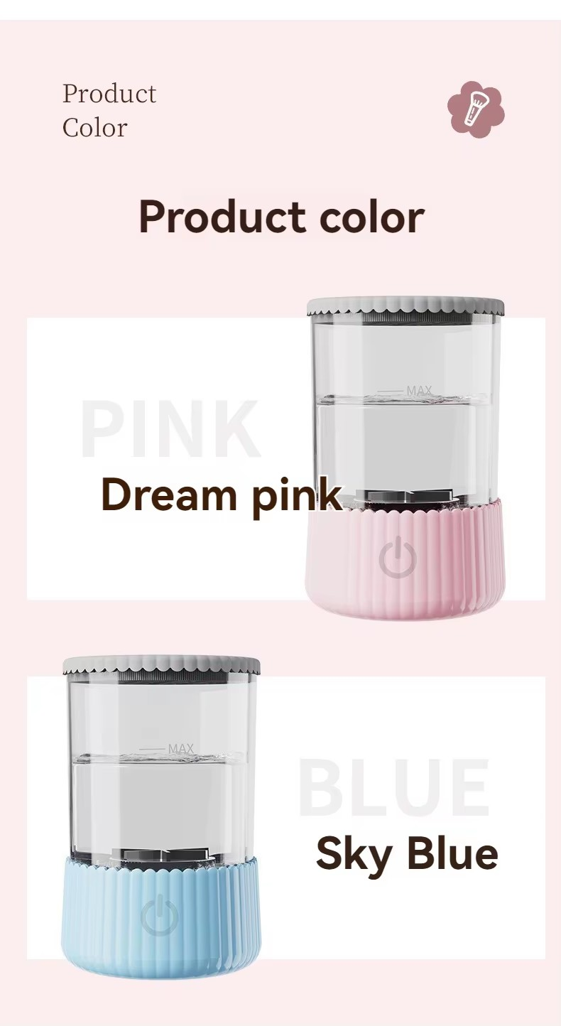 Elektrische Make-up Borstel Reiniger – USB Oplaadbaar met Deep Rinsing, Soft Spin Dry en Blue Light Desinfectie